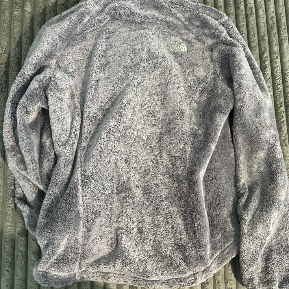 North Face Jacket Womens Medium Gray Full Zip Fleece Coat Osito B26 - Picture 6 of 8